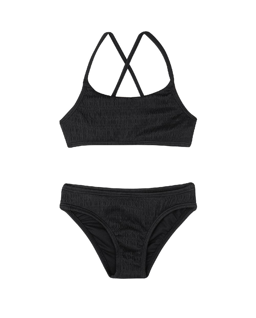 gottex Beach Day Textured Criss Cross Strap Swim Set Black