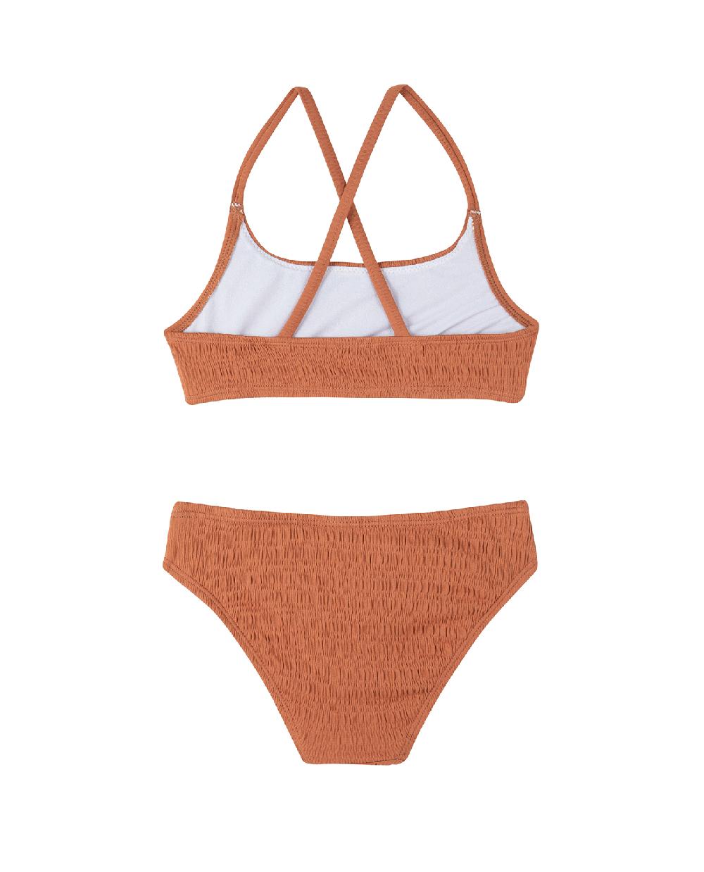 Gottex Beach Day Textured Criss Cross Strap Swim Set Terracota