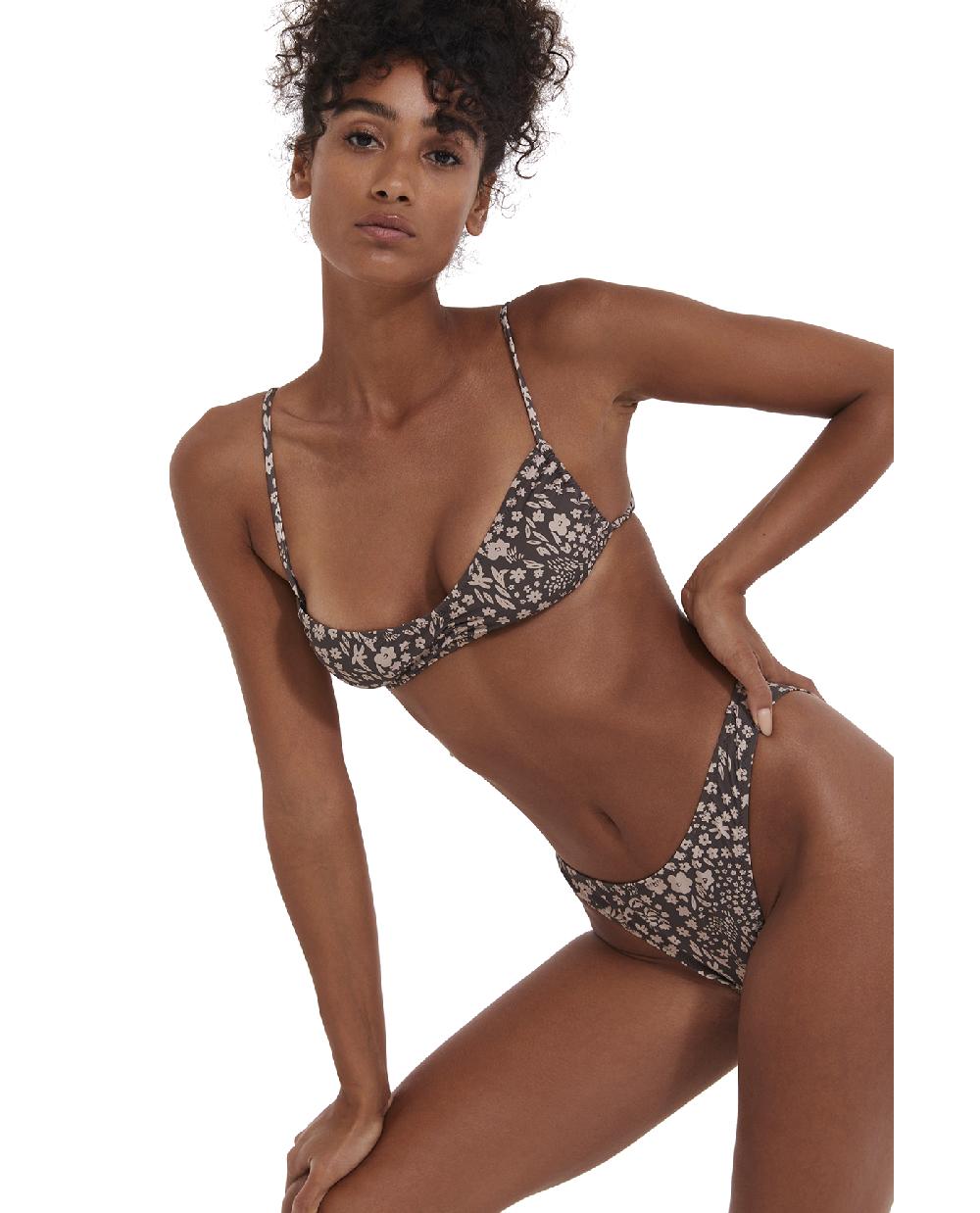 Gottex Bella Flora V Neck Bralette Bikini Top Bella