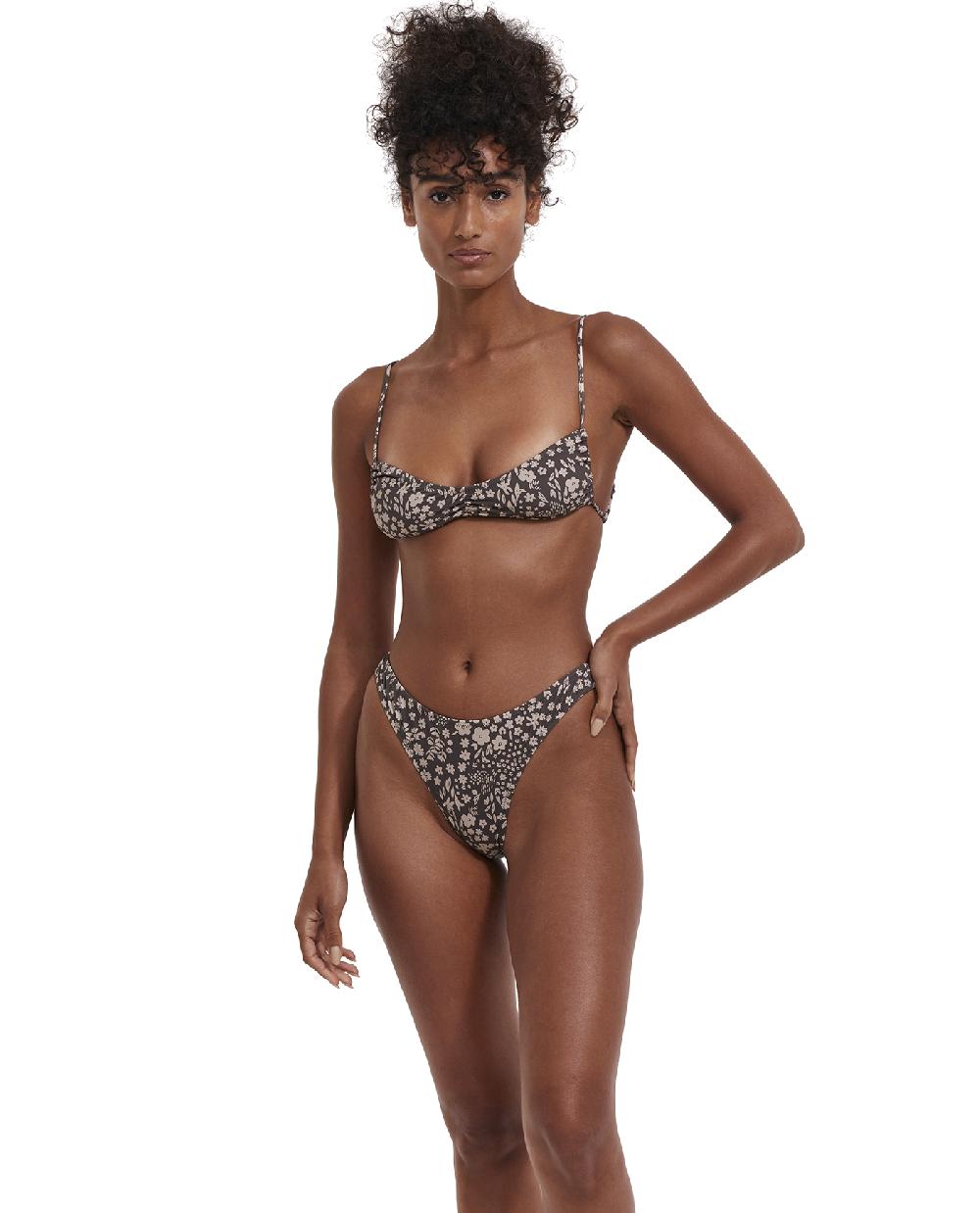 gottex Bella Flora V Neck Bralette Bikini Top Bella