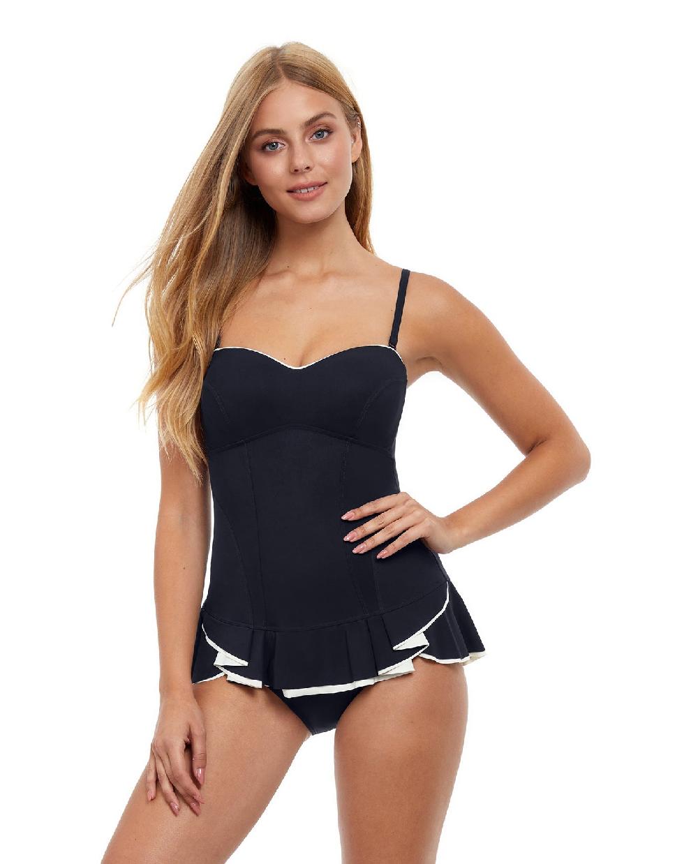 gottex Belle Curve Bandeau Strapless Swimdress Profile