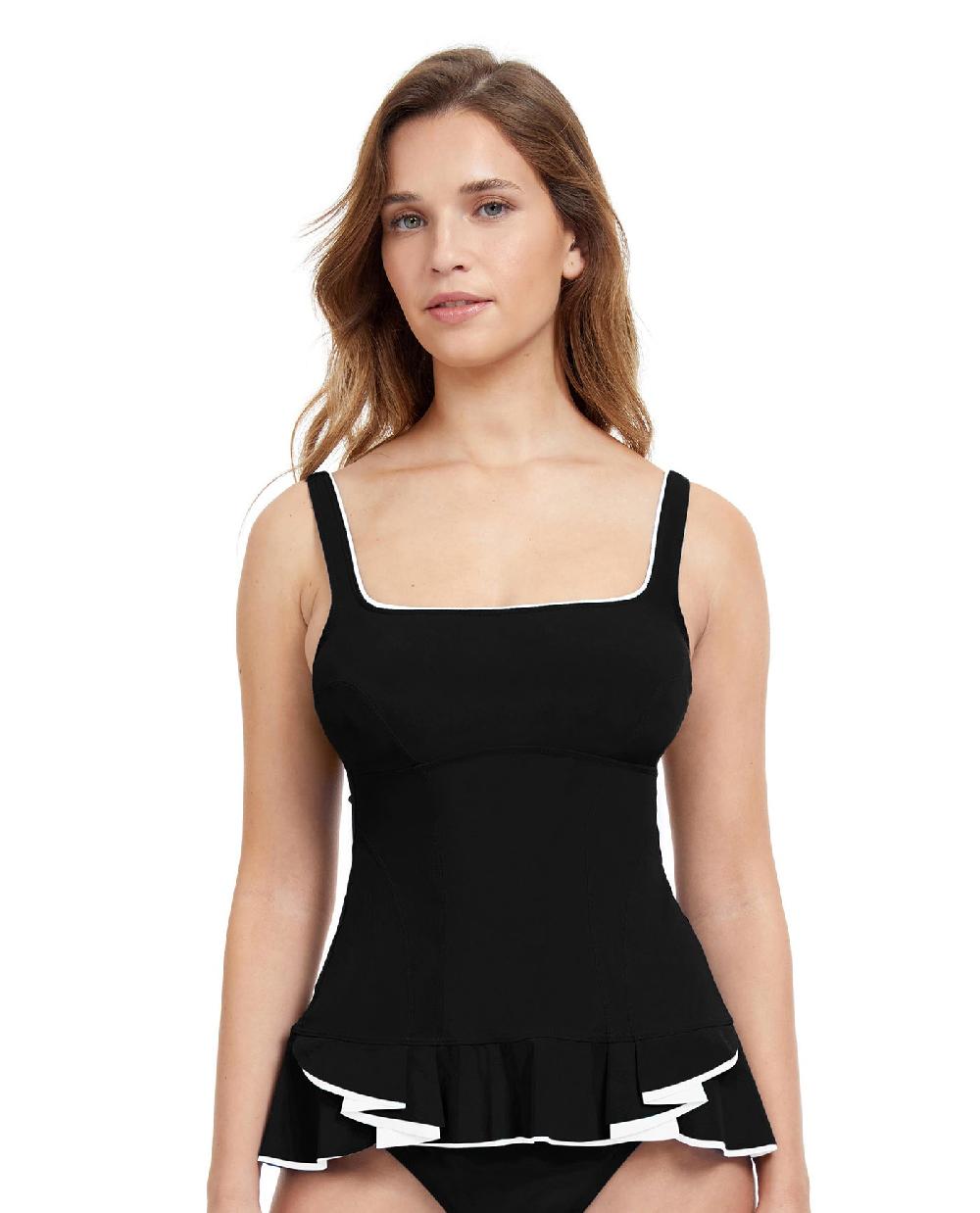 gottex Belle Curve D-Cup Scoop Neck Underwire Tankini Top Profile