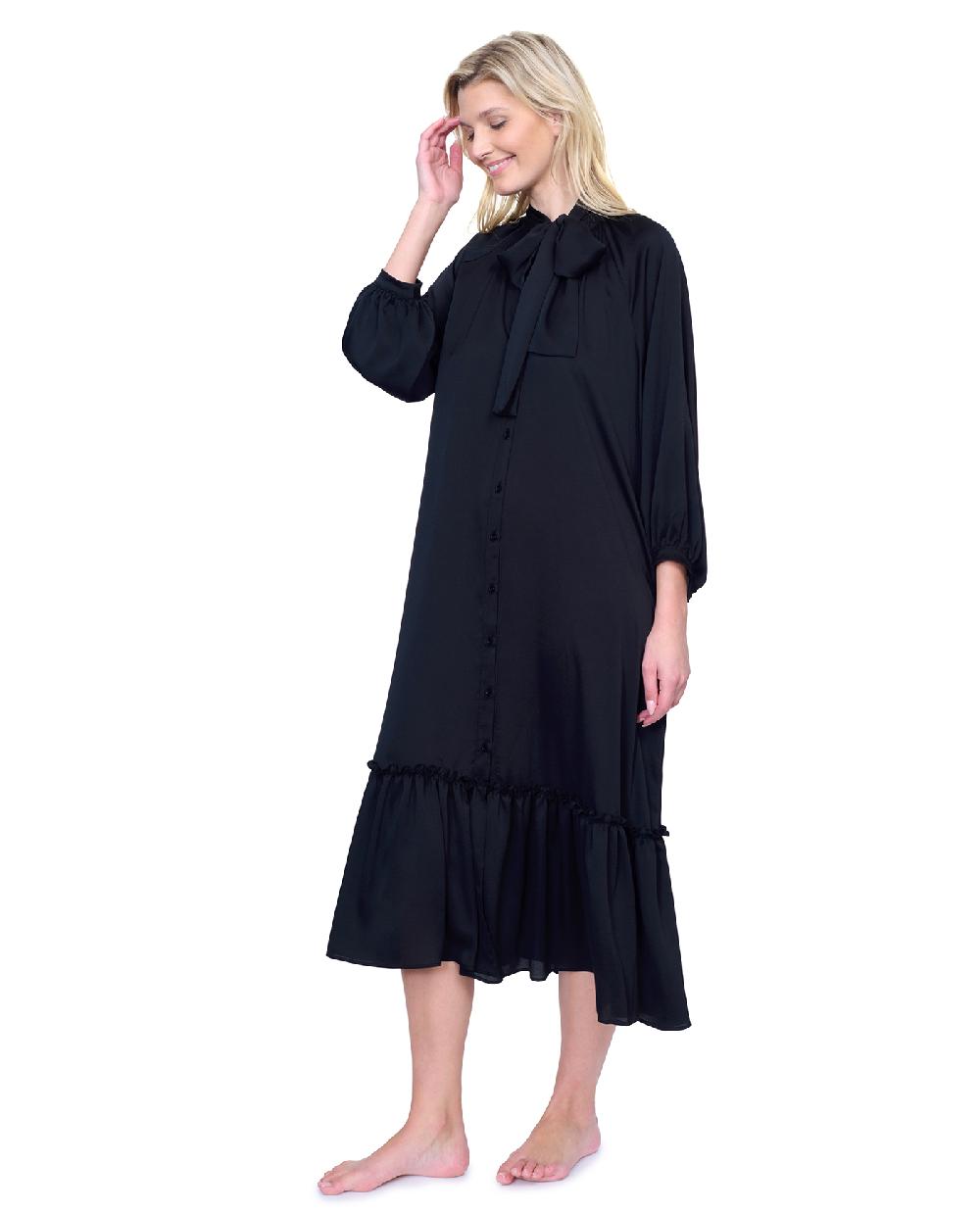 Gottex Day Dreamer Button Down Maxi Long Dress With Long Sleeves Swim Cover Up Day