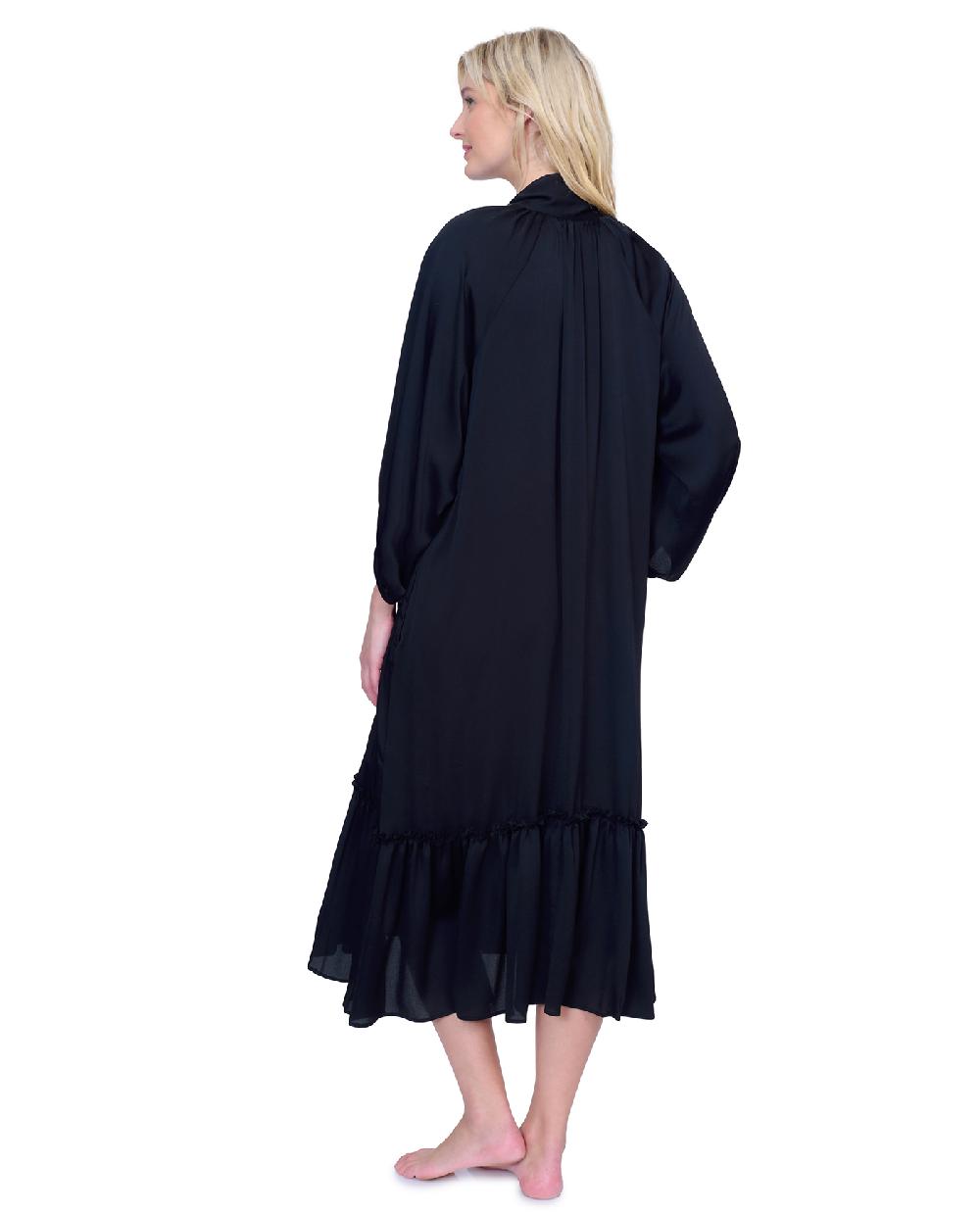 Gottex Day Dreamer Button Down Maxi Long Dress With Long Sleeves Swim Cover Up Day