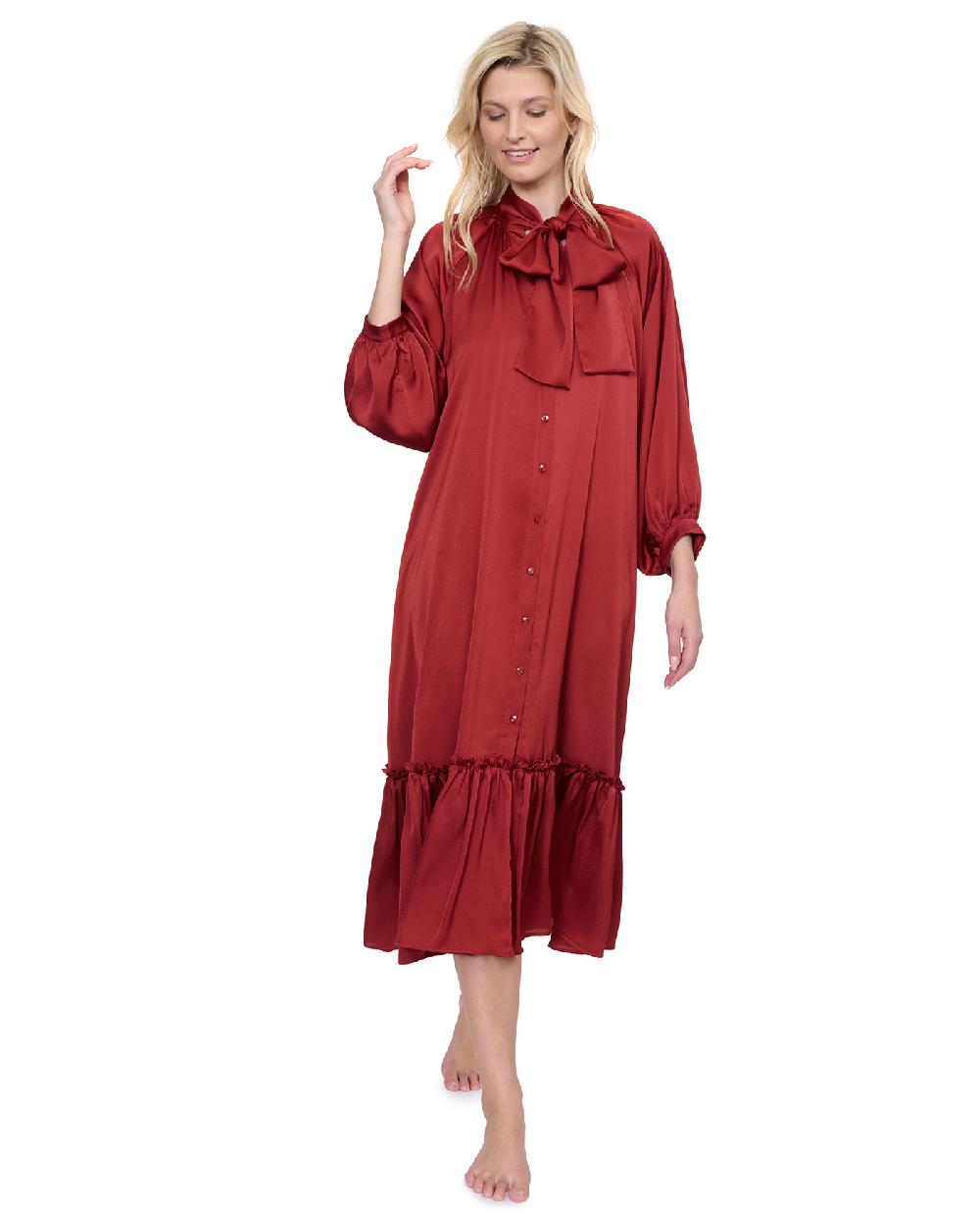 Gottex Day Dreamer Button Down Maxi Long Dress With Long Sleeves Swim Cover Up Day