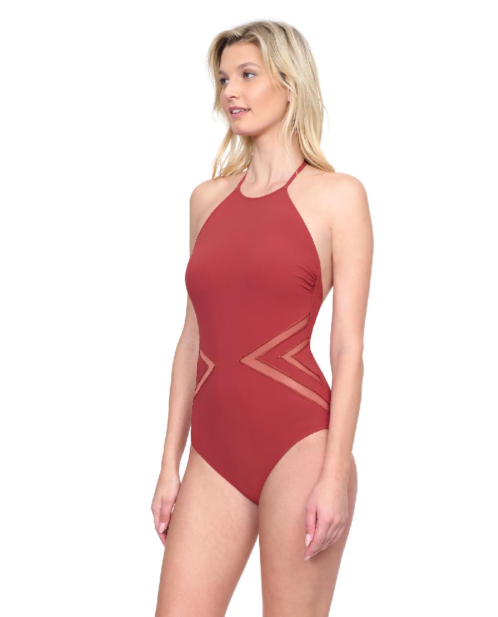 Gottex Day Dreamer High Neck Halter One Piece Swimsuit Day