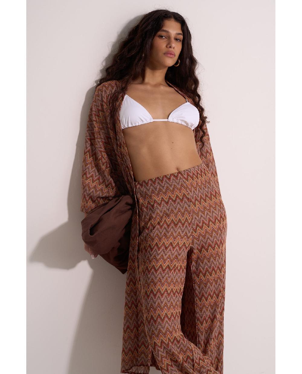 Gottex Desert Mirage High Waist Wide Leg Beach Pants Desert