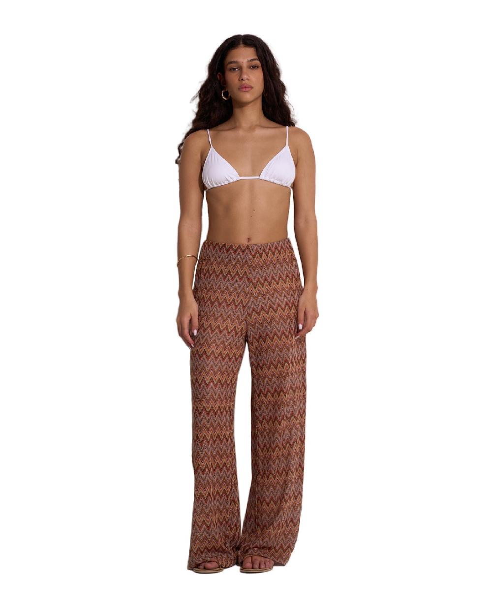gottex Desert Mirage High Waist Wide Leg Beach Pants Desert