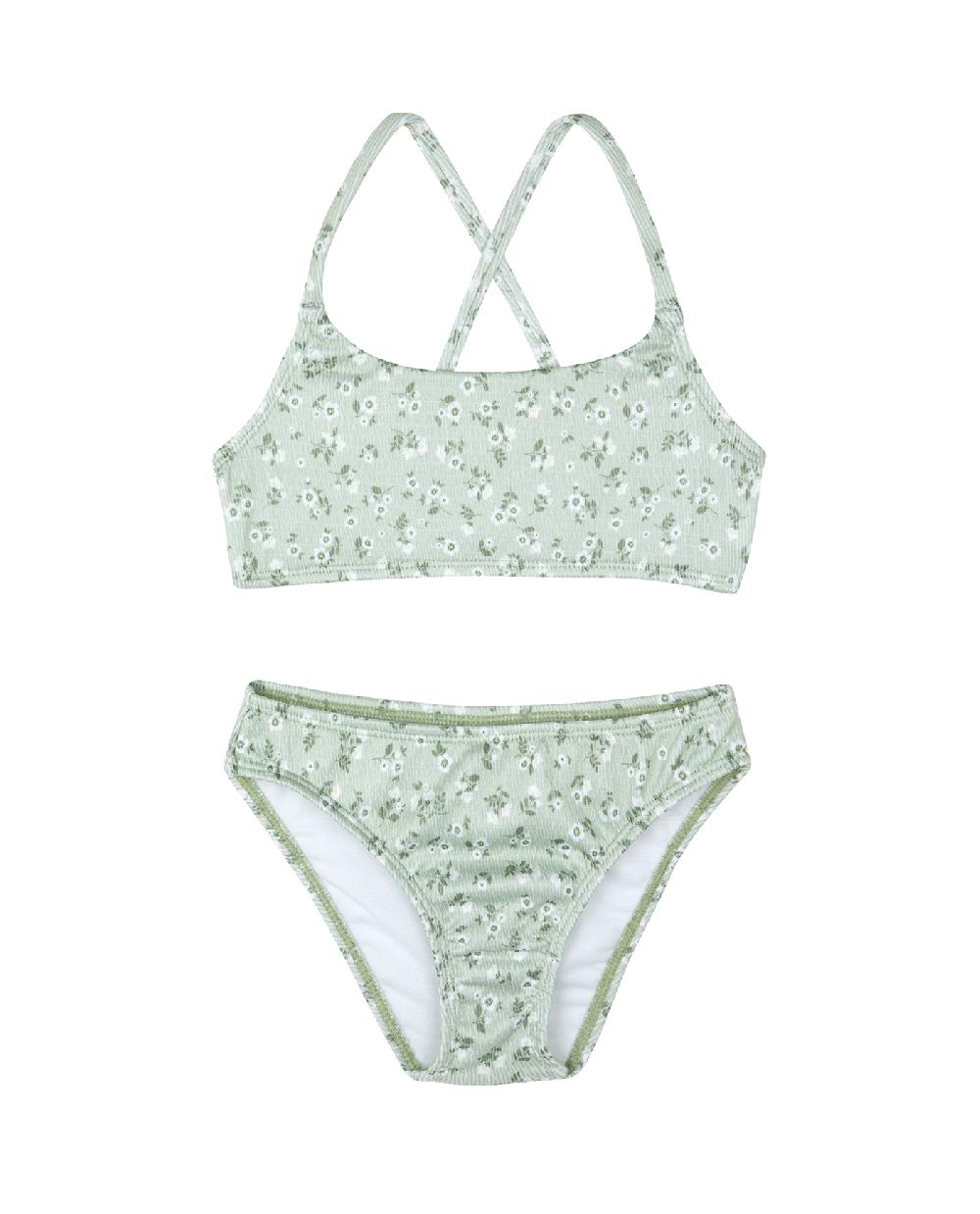 gottex Ditsy Dream Textured Criss Cross Strap Swim Set Ditsy