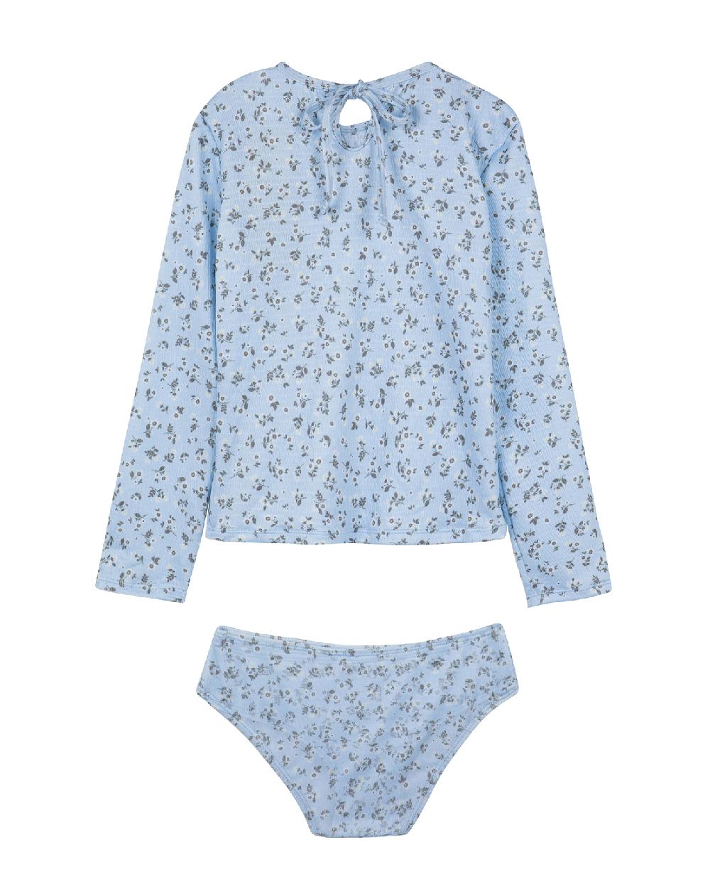 Gottex Ditsy Dream Textured Long Sleeve Rash Guard Set Light