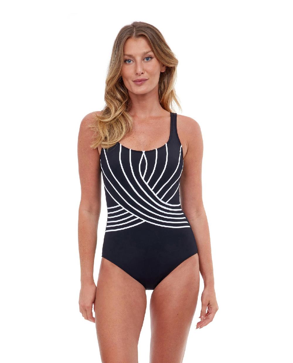 gottex Embrace Full Coverage Square Neck One Piece Swimsuit Embrace