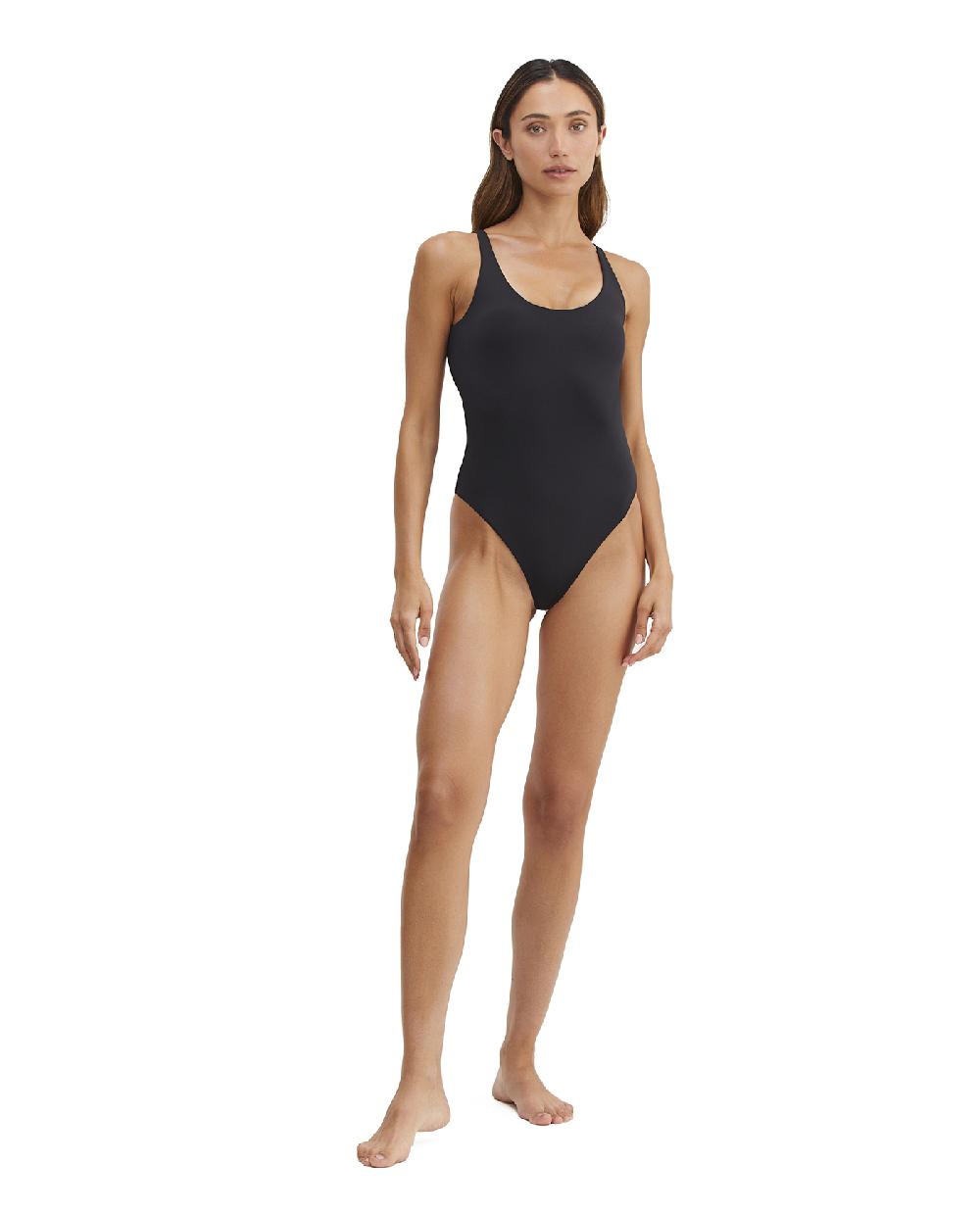 gottex Endless Summer Romi Reversible High Leg Scoop Front One Piece Black