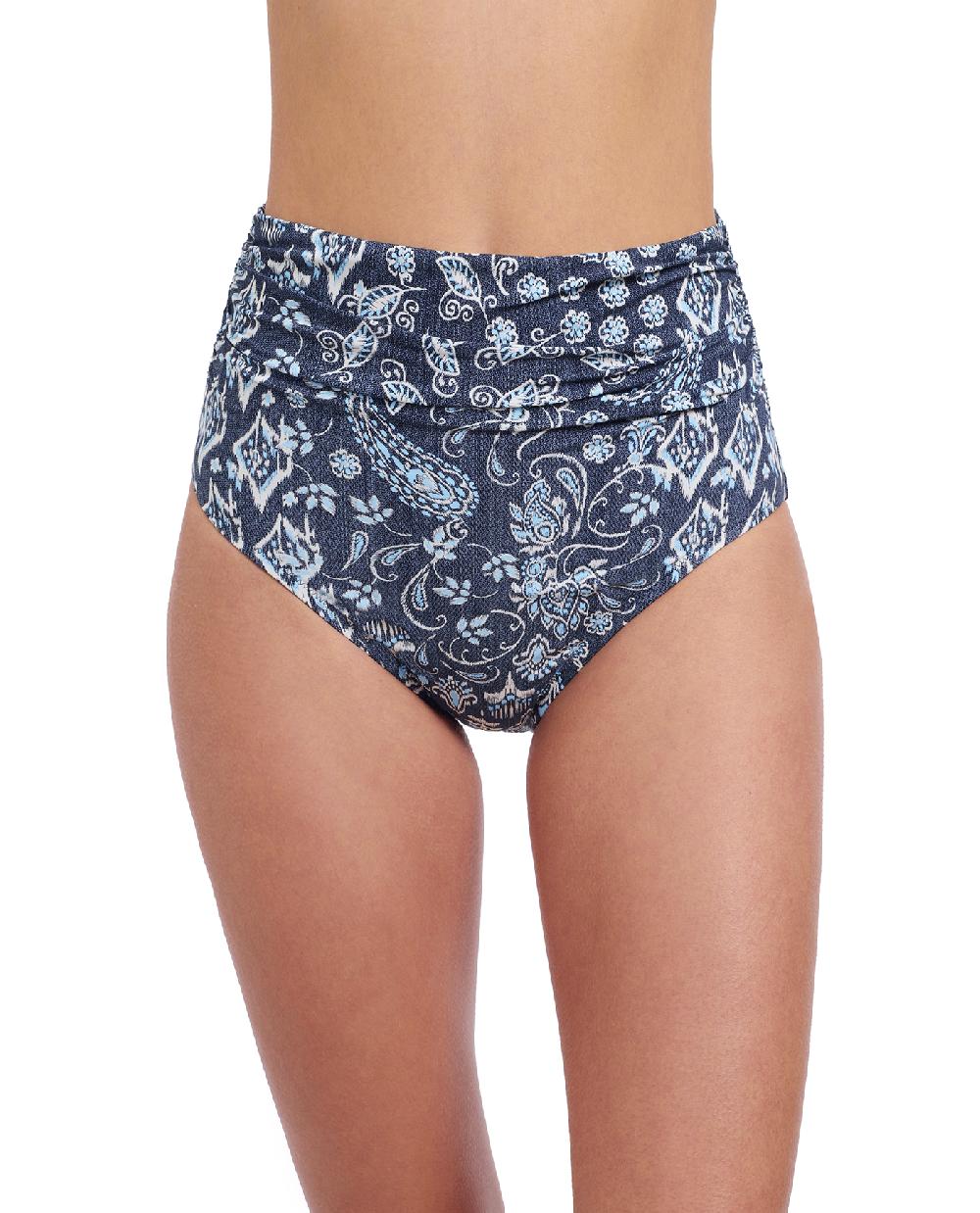 gottex Flores Shirred High Waist Swim Bottom Profile