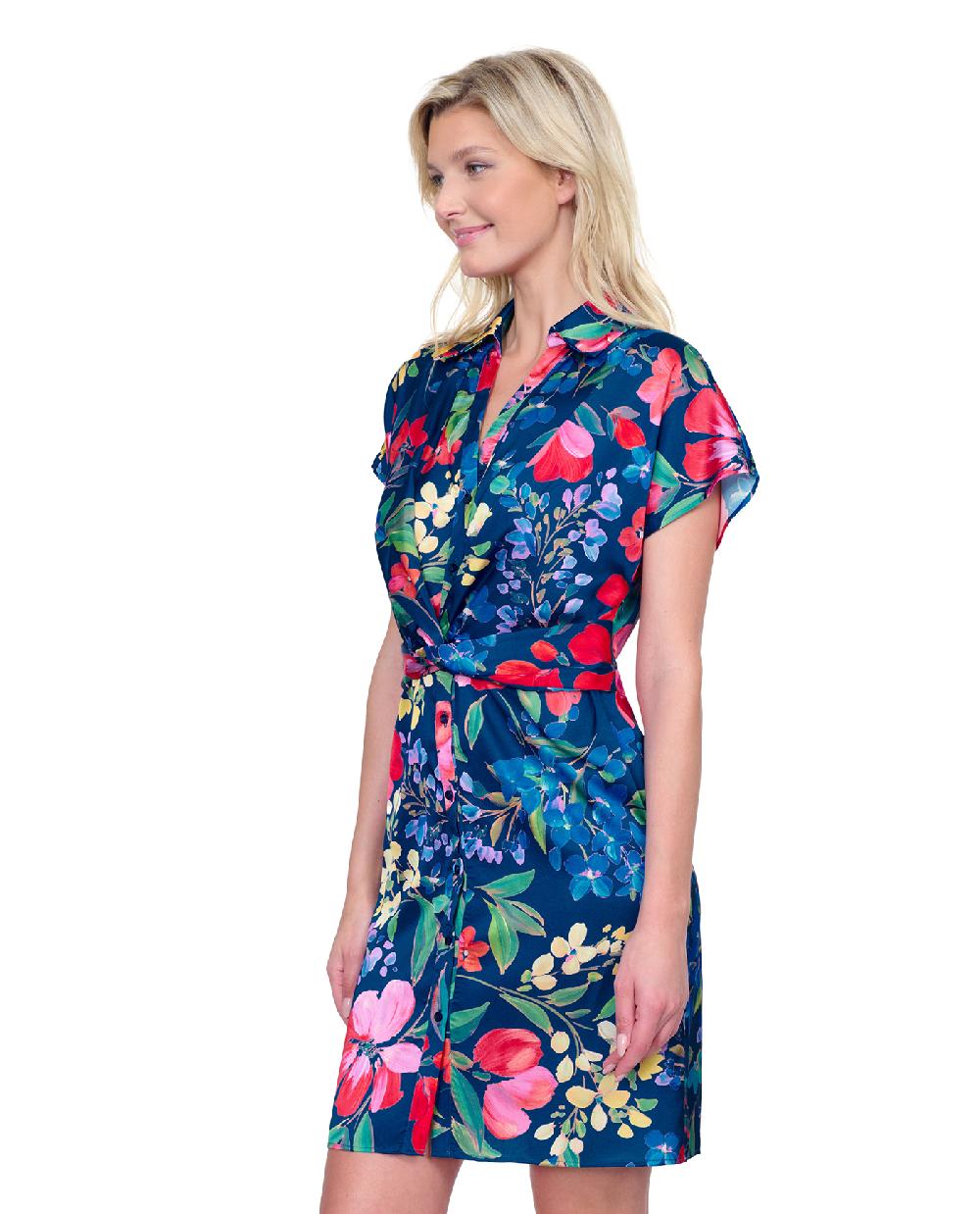 Gottex Garden Dream Button Down Shirt Dress Cover Up Garden