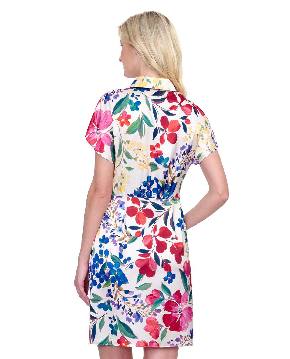 Gottex Garden Dream Button Down Shirt Dress Cover Up Garden