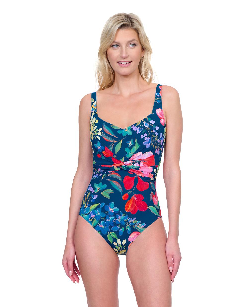 gottex Garden Dream Sweetheart Neck One Piece Swimsuit Garden