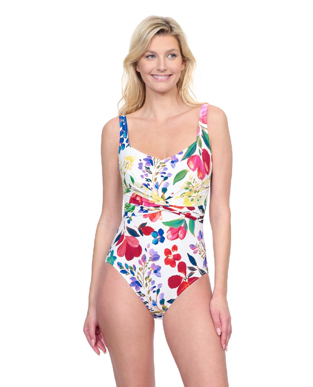 gottex Garden Dream Sweetheart Neck One Piece Swimsuit Garden