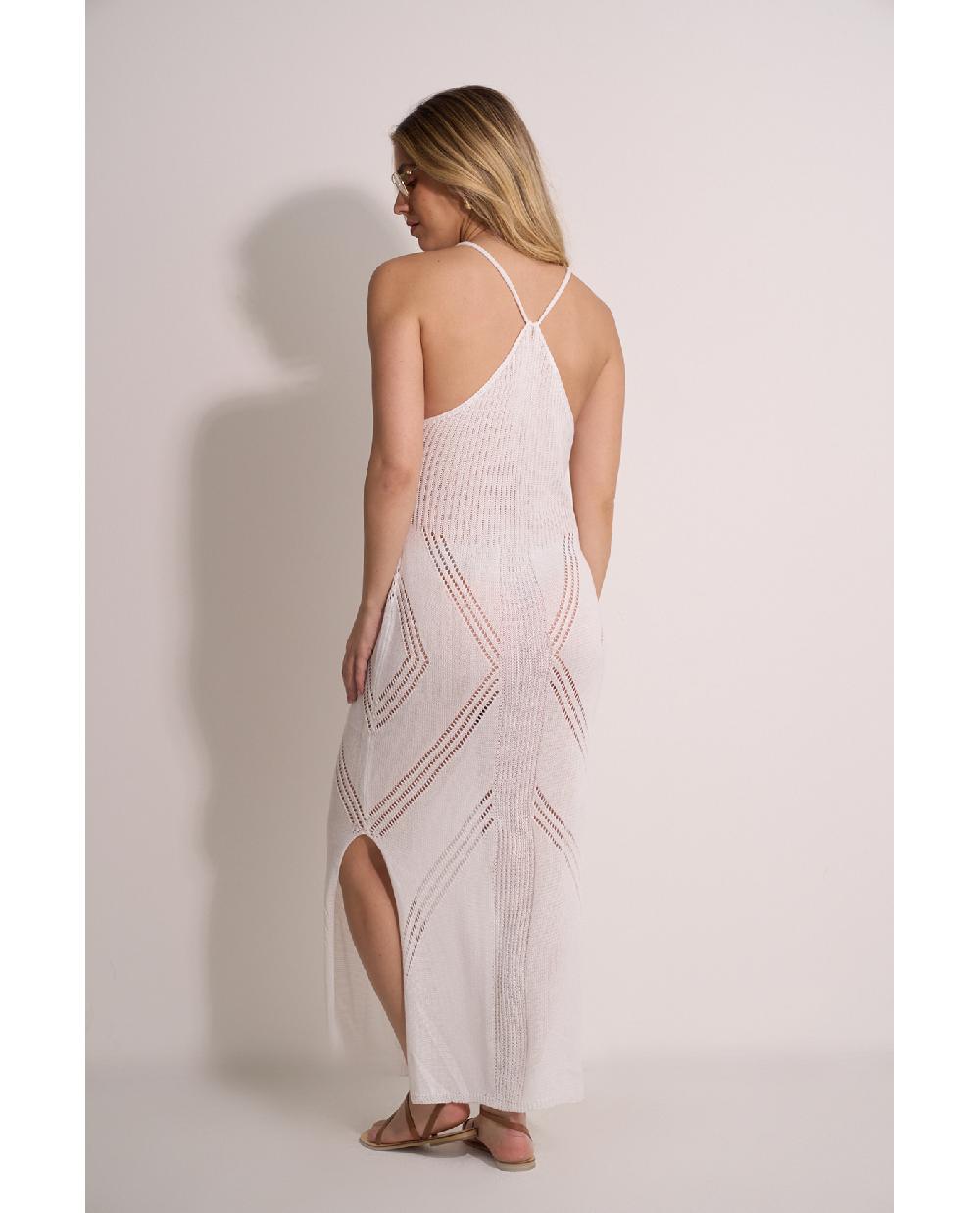 Gottex Geometric Crochet Maxi Dress Cover-Up Geometric