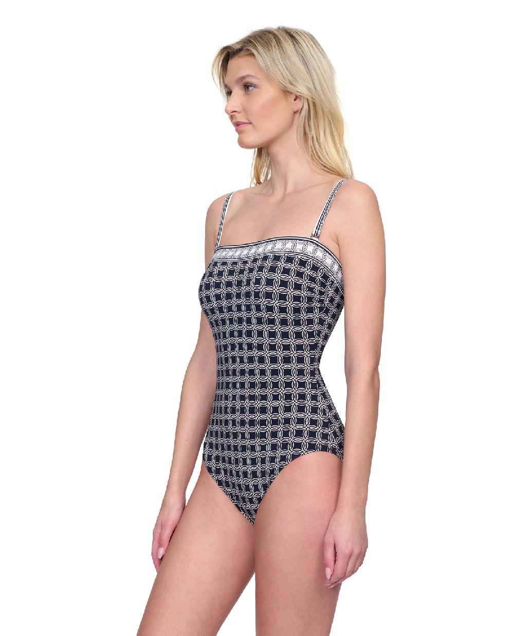 Gottex Golden Chic Bandeau One Piece Swimsuit Golden