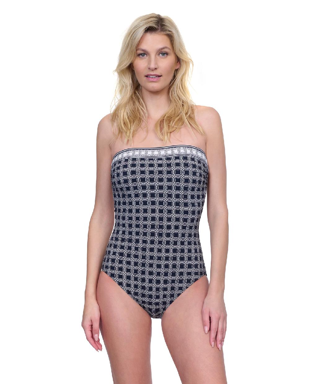 gottex Golden Chic Bandeau One Piece Swimsuit Golden