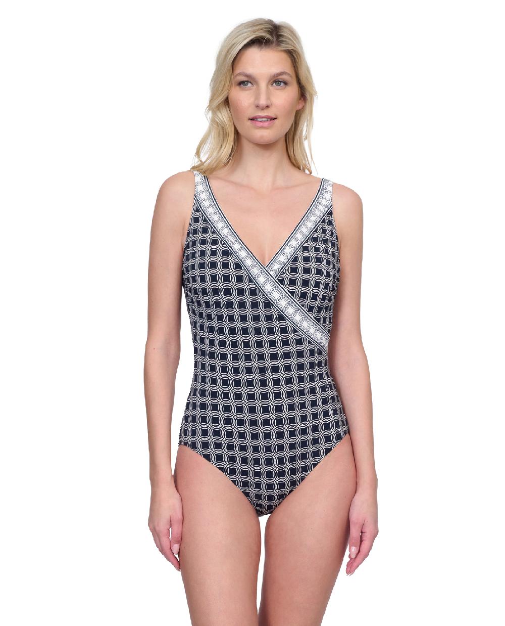 gottex Golden Chic Surplice One Piece Swimsuit Golden