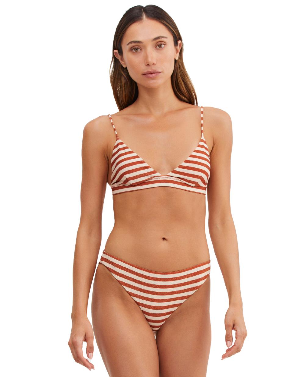 gottex Golden Hour Mila Wide Band Triangle Bikini Top Terracotta