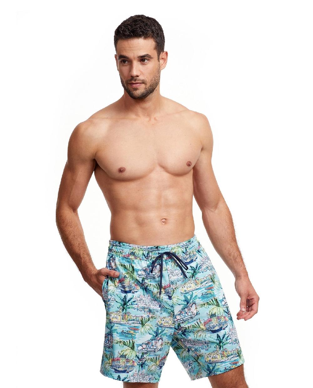 Gottex 7-Inch Swim Trunks Graphic