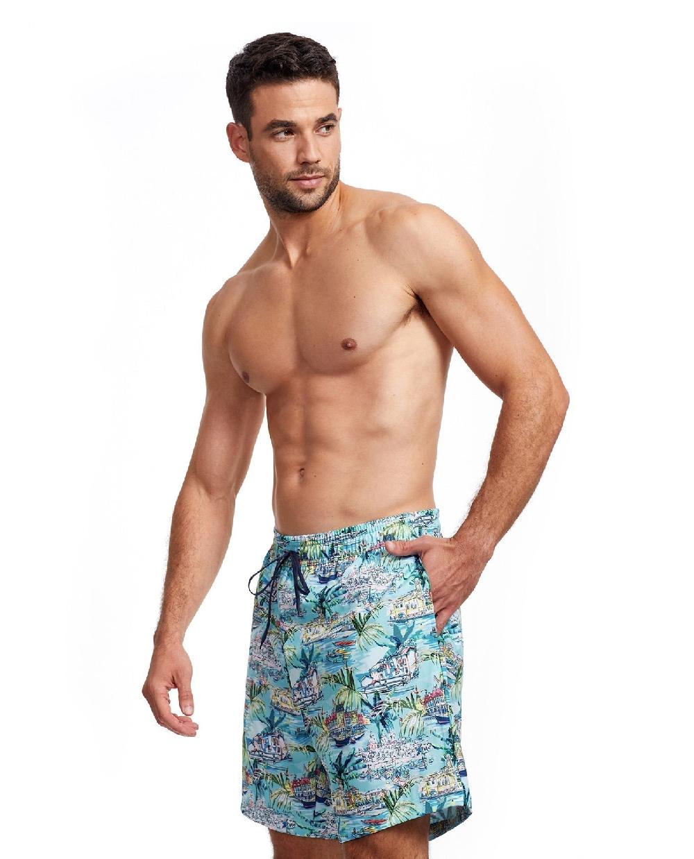 gottex 7-Inch Swim Trunks Graphic