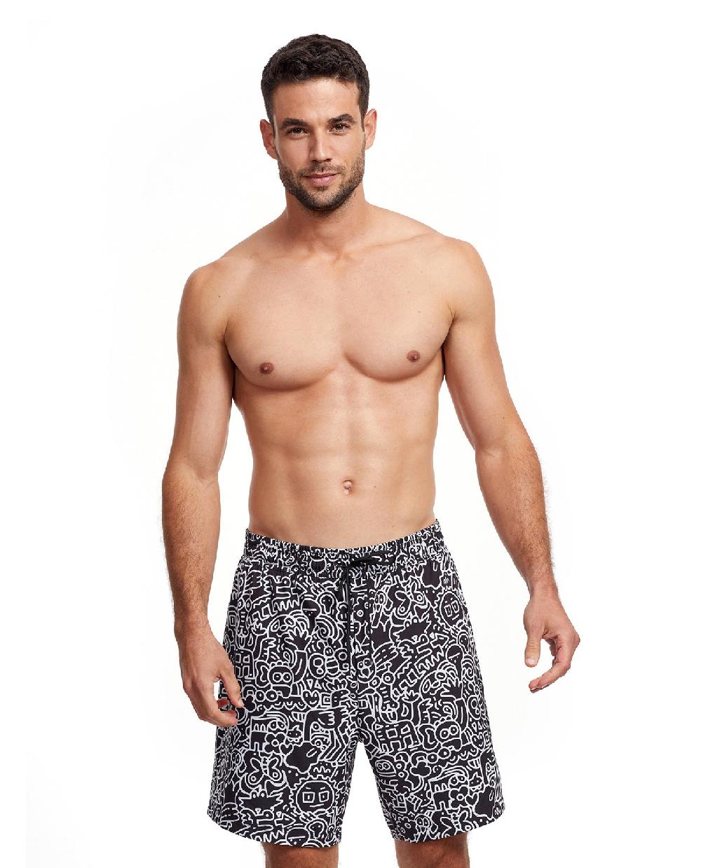 gottex 7-Inch Swim Trunks Graphic