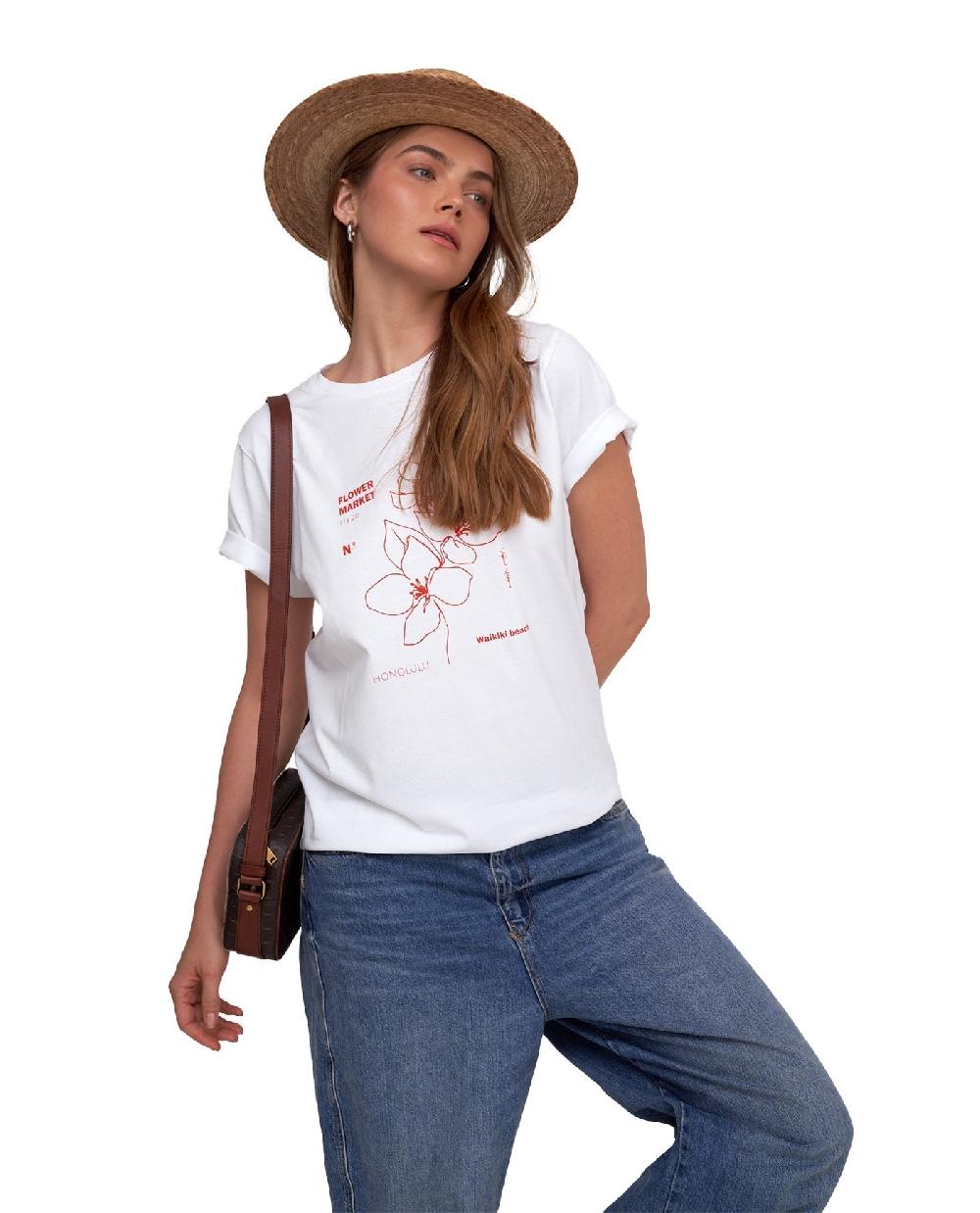 gottex Airport Cotton Graphic T-Shirt White