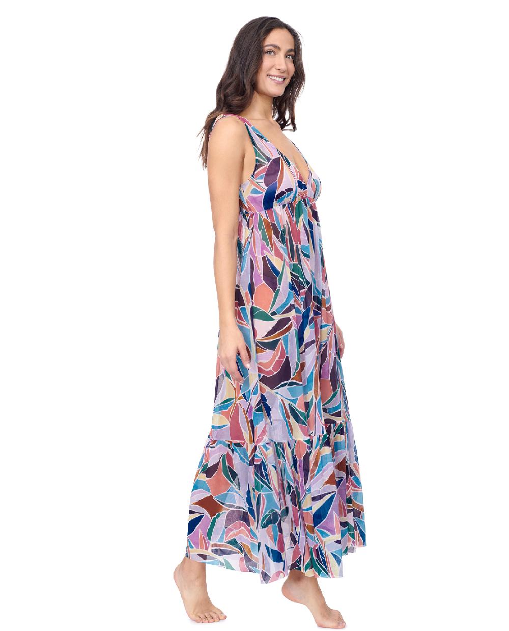 Gottex Aura V Neck Maxi Mesh Dress Profile