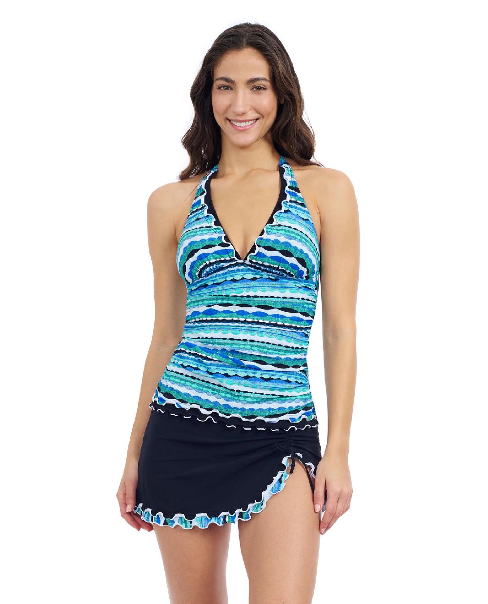gottex Bachata V Neck Halter Tankini Profile