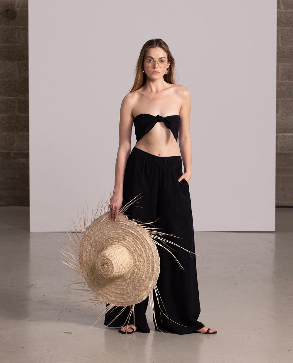 gottex Bandeau Cover Up Top Black