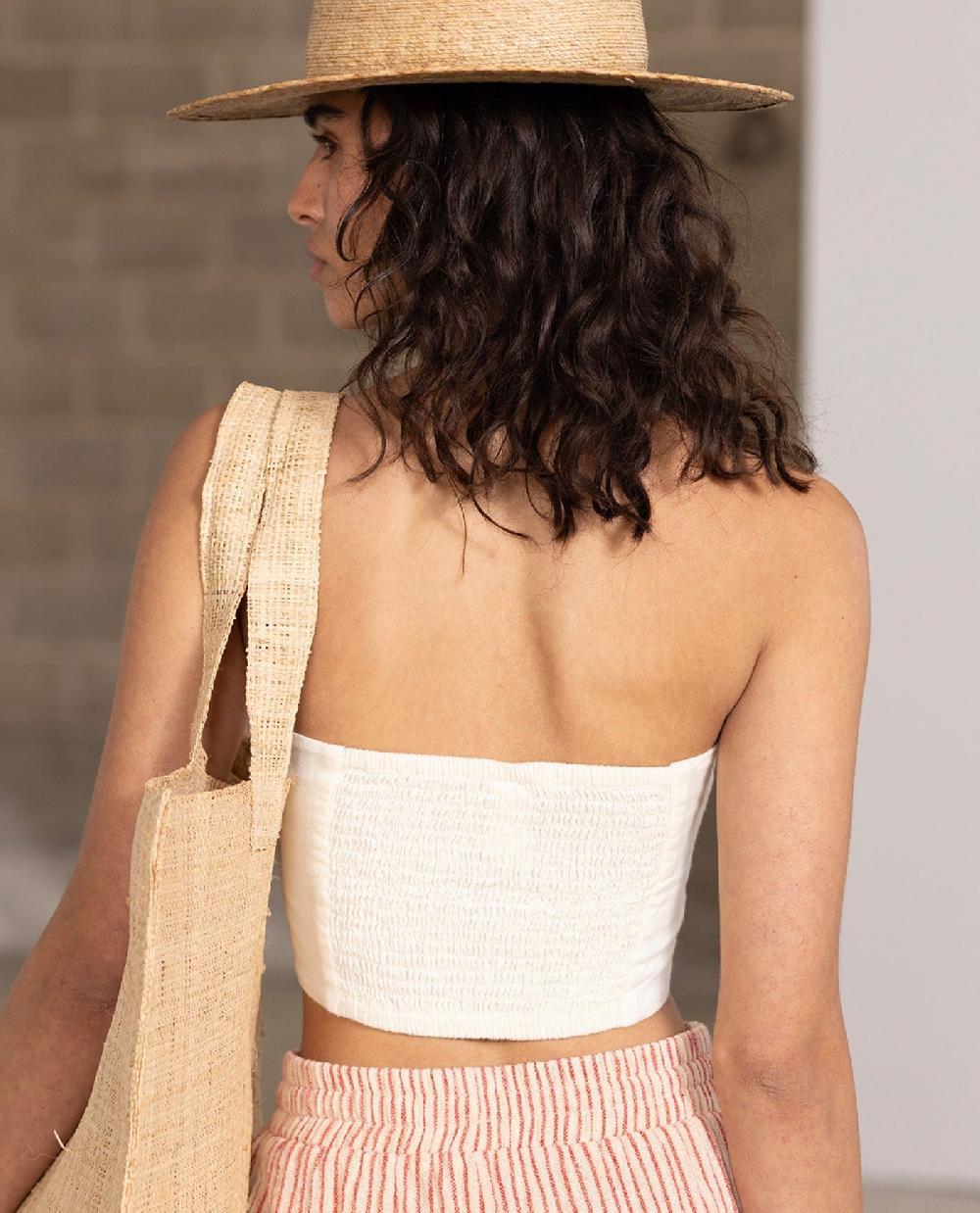 Gottex Bandeau Cover Up Top Cream