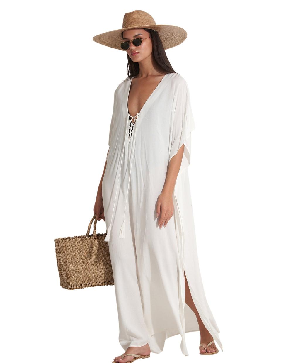 Gottex Best Lace Up Cover Up Kaftan Best