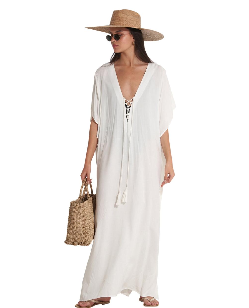 gottex Best Lace Up Cover Up Kaftan Best