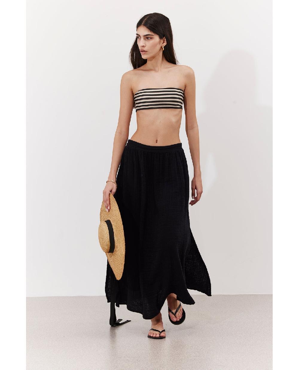 Gottex Cloudshore Midi Skirt Cover-Up Black