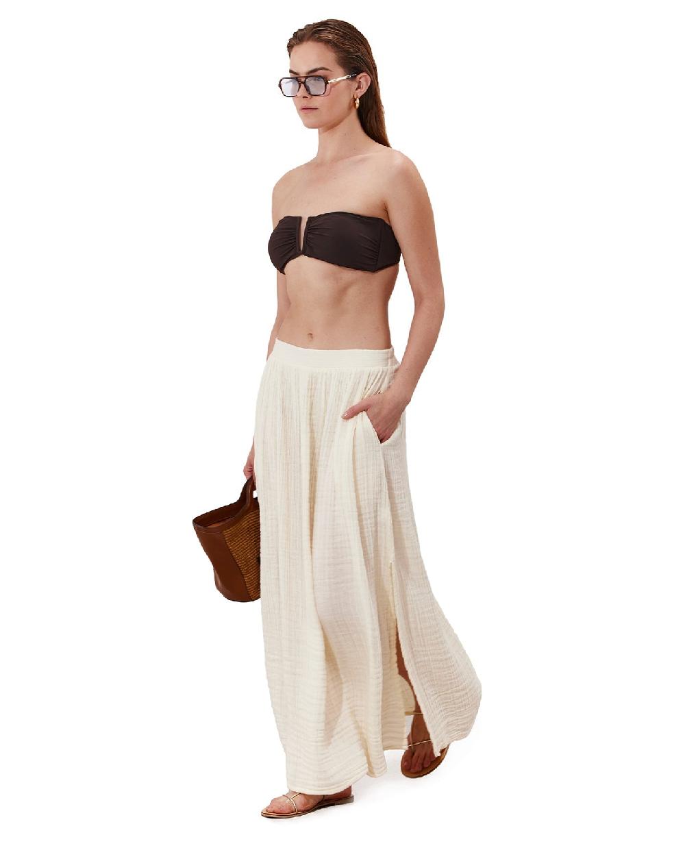 gottex Cloudshore Midi Skirt Cover-Up Natural