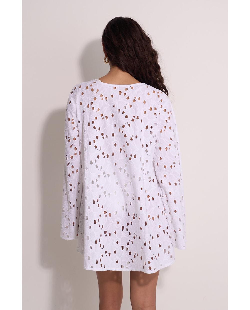 Gottex Coastal Lace Mini Dress Cover-Up White