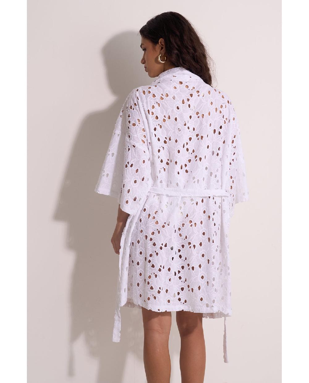 Gottex Coastal Lace Robe Cover-Up White