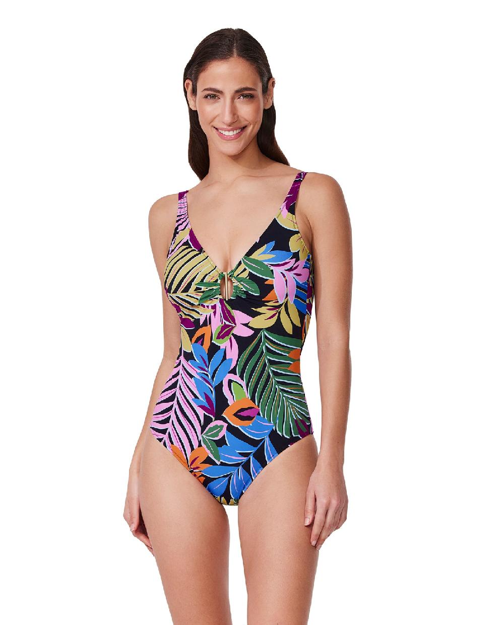 gottex Costa Del Sol V-Neck One Piece Costa