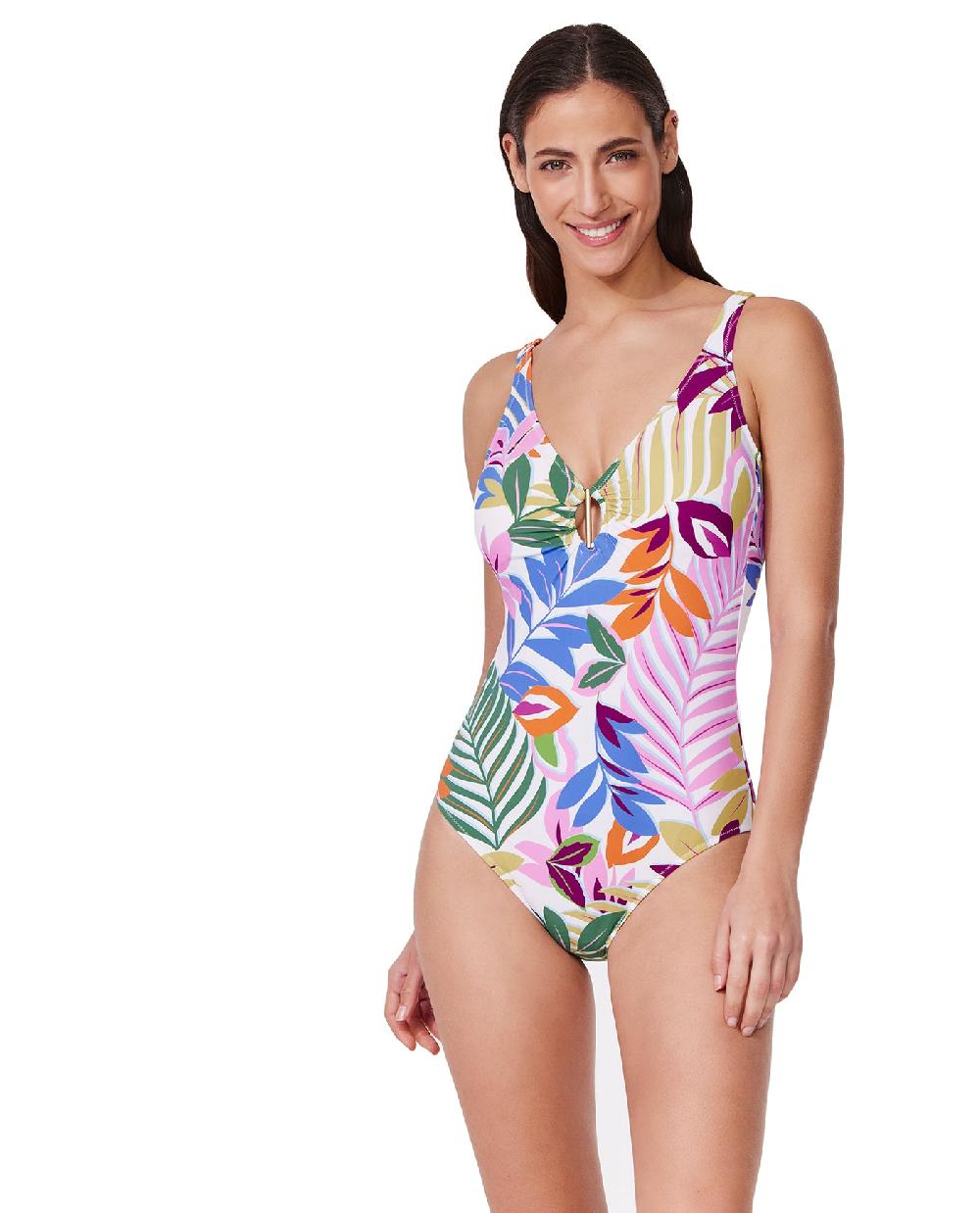 gottex Costa Del Sol V-Neck One Piece Costa