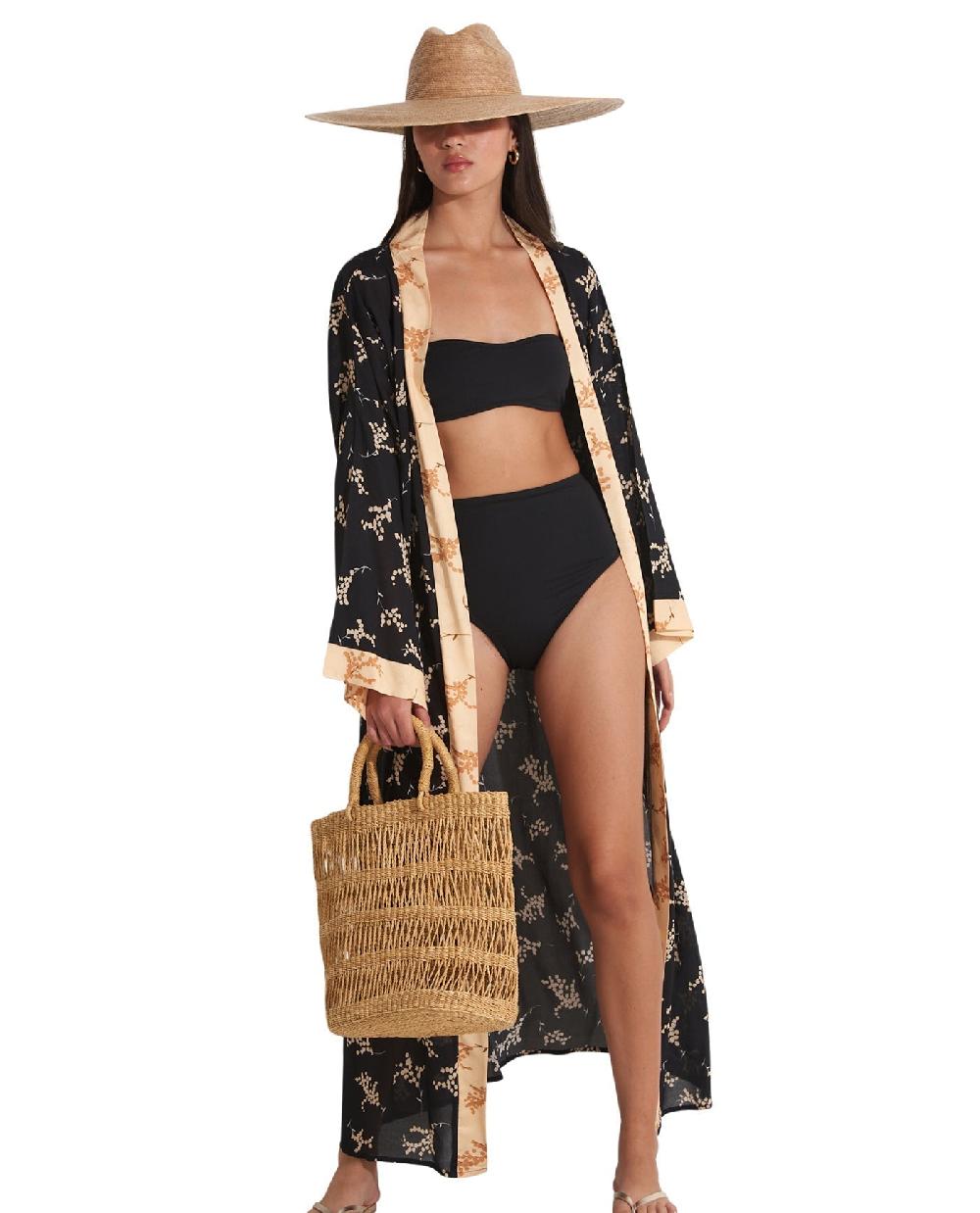 Gottex Diamond Midi Cover Up Kimono Diamond