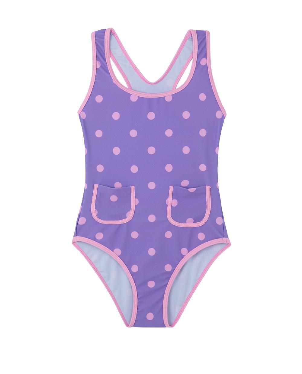 gottex Dot Dot Dot Racerback One Piece Purple