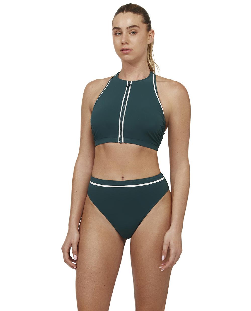 gottex Duke High Neck Bikini Top Green