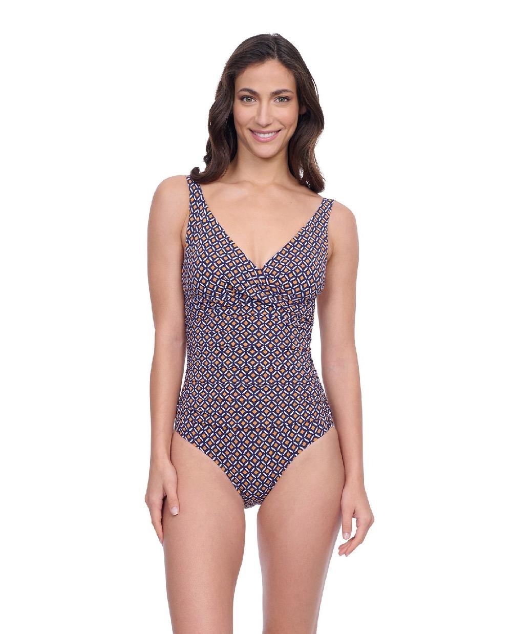 gottex Exclusive V-Neck One Piece Swimsuit Profile