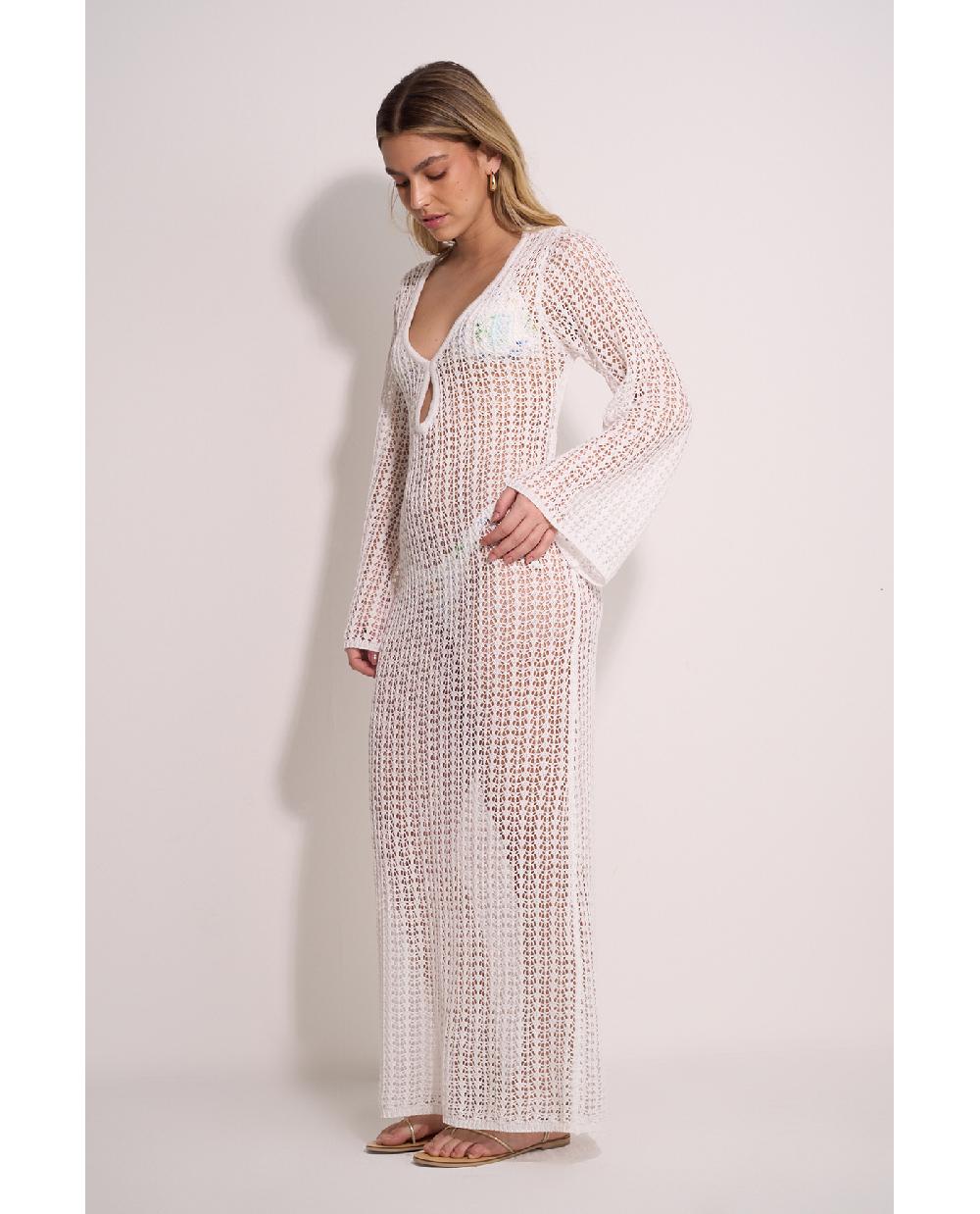 Gottex Flora Crocheted Beach Dress Cover-Up Flora