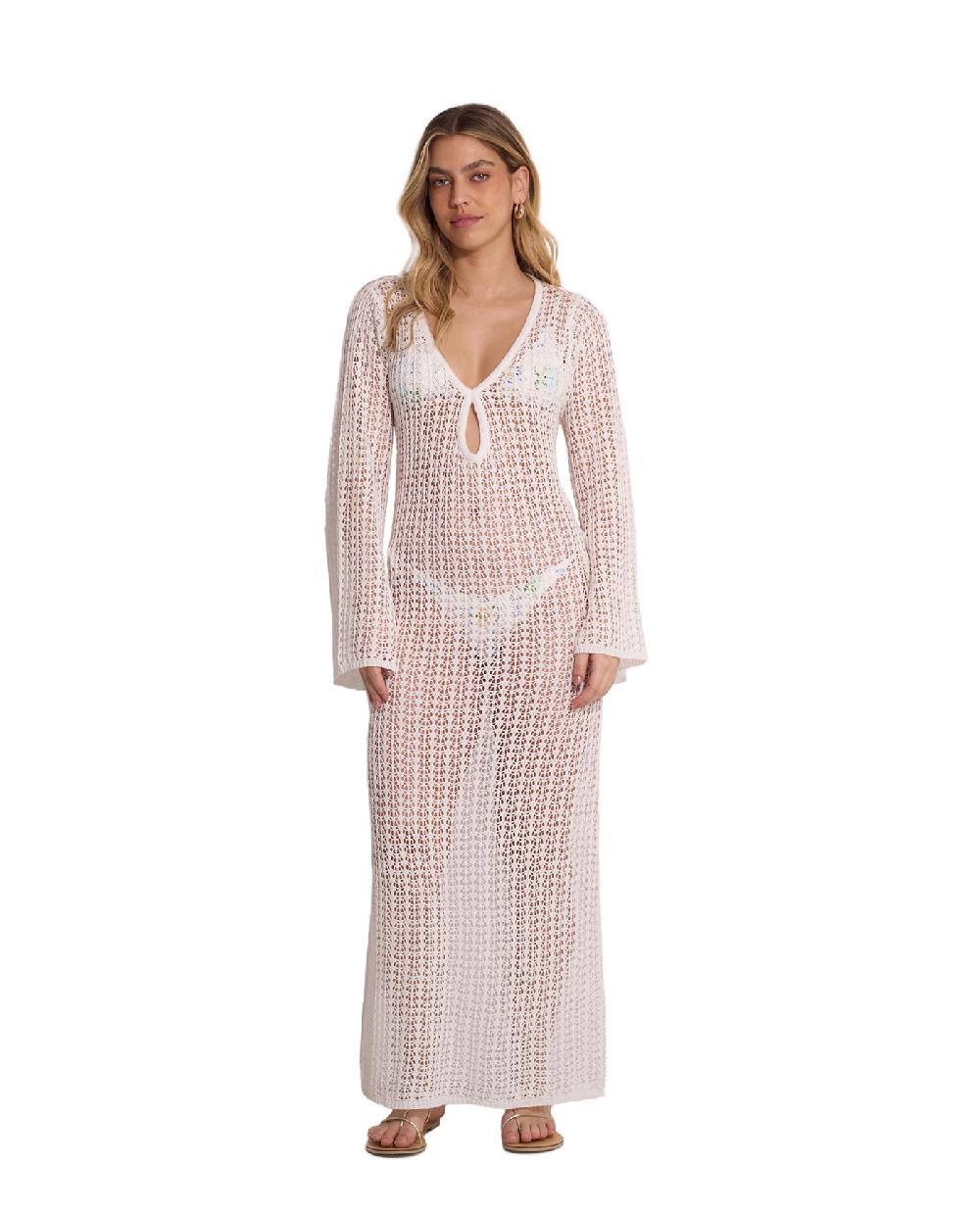gottex Flora Crocheted Beach Dress Cover-Up Flora