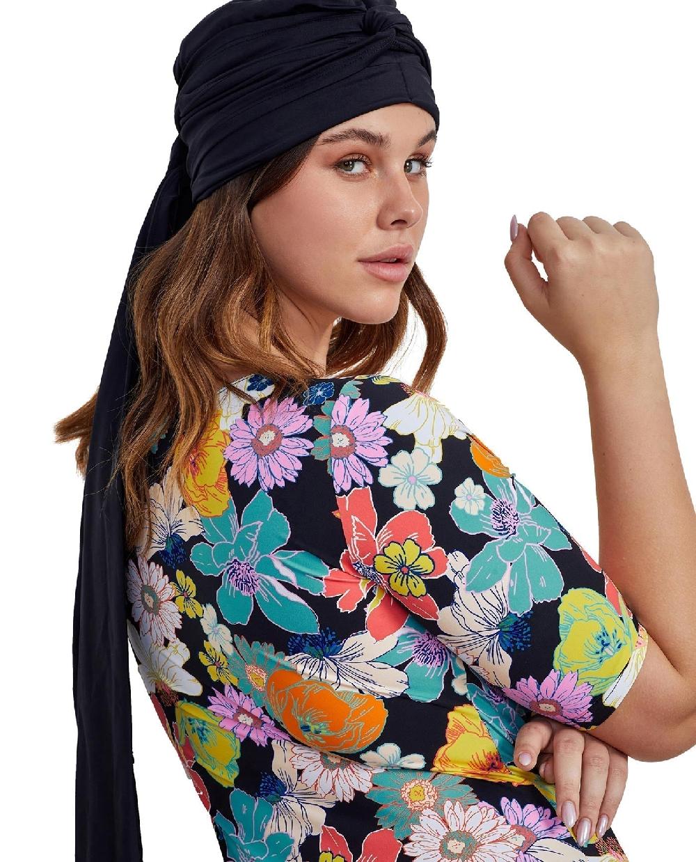 Gottex Hair Covering With Tie Black