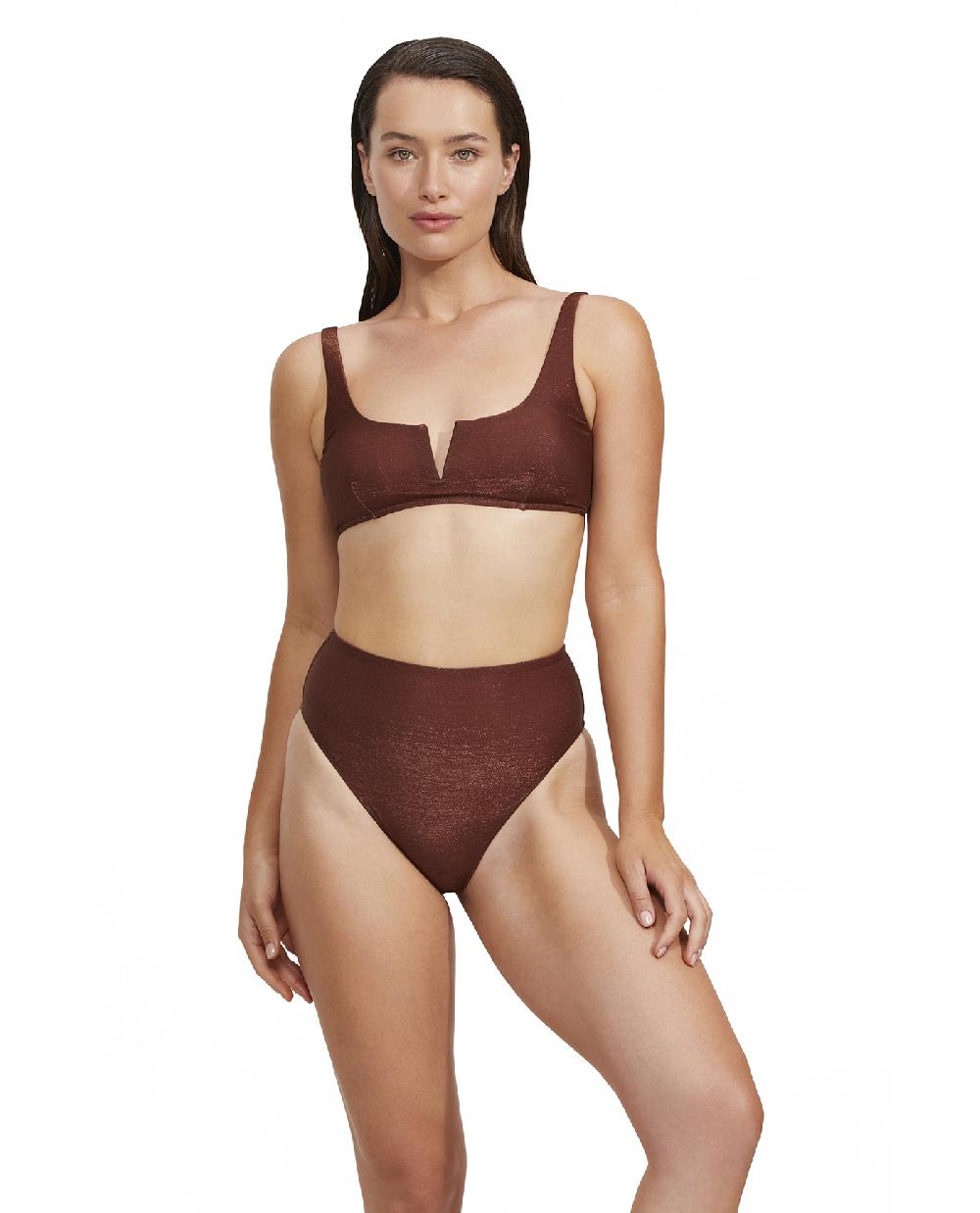 Gottex High End V Wire Bikini Top Bronze